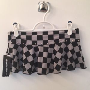 Switchblade Stiletto Checkered Mini Skirt